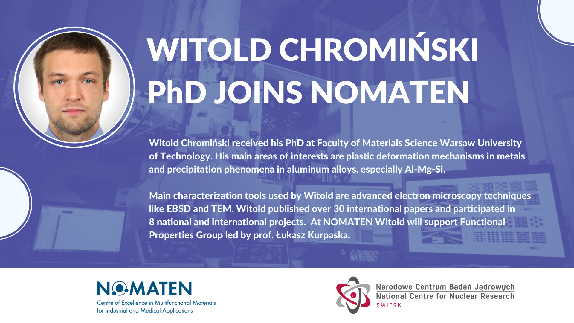 Witold Chrominski joins NOMATEN