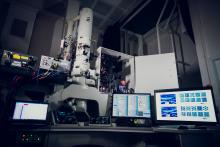 Electron Microscope in use