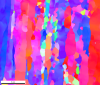 EBSD orientation image of HEA