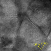SFT on {111} planes observed along [011] FCC zone axis in the area below nanoindentation of HEA using high-resolution TEM (HRTEM) technique